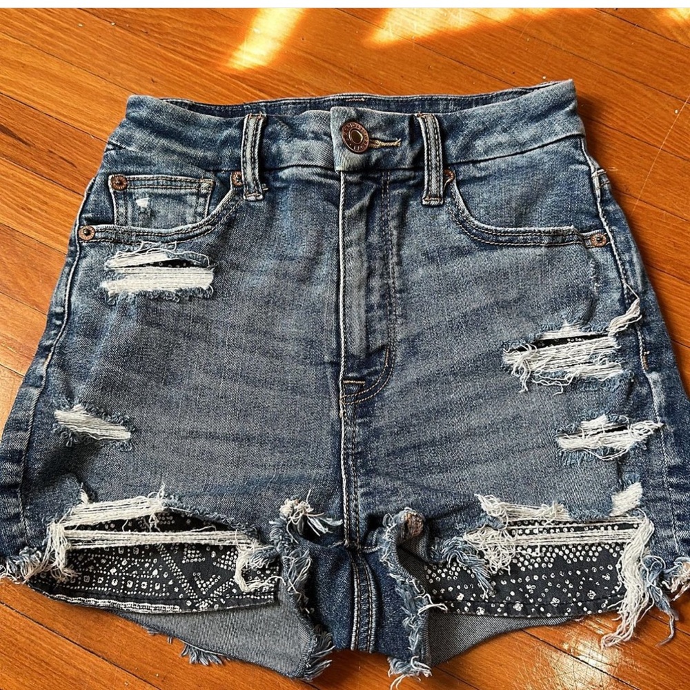 American Eagle Ripped Jean Shorts